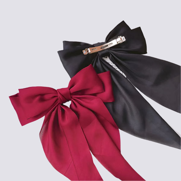 Chic Satin Bow Hair Clip