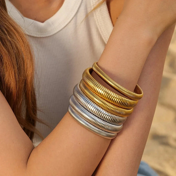 Gleaming Gold Flex Cuff Bracelet