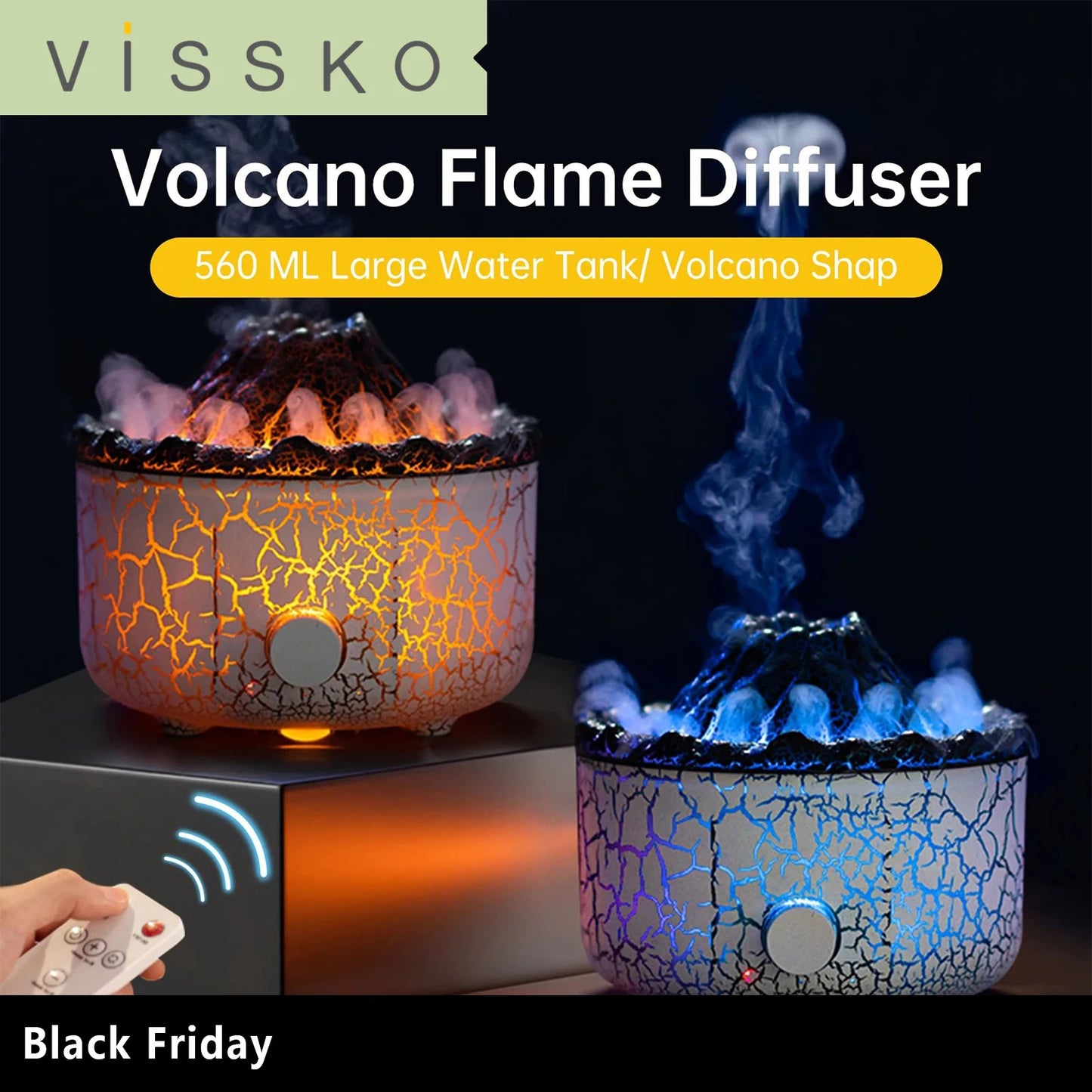 ZenGlow Volcano Humidifier & Diffuser