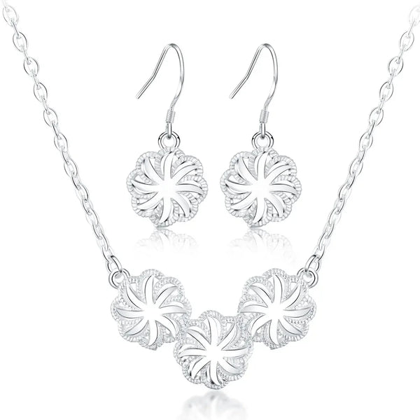 Radiant Floral Silver Set