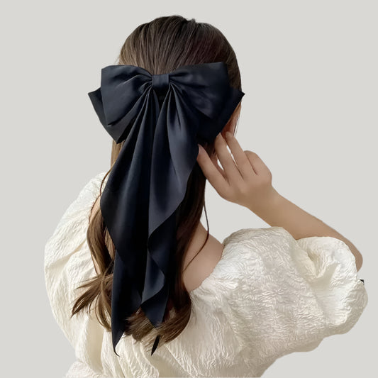 Chic Satin Bow Hair Clip